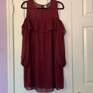 Wine Sheer Old Navy Shift Dress